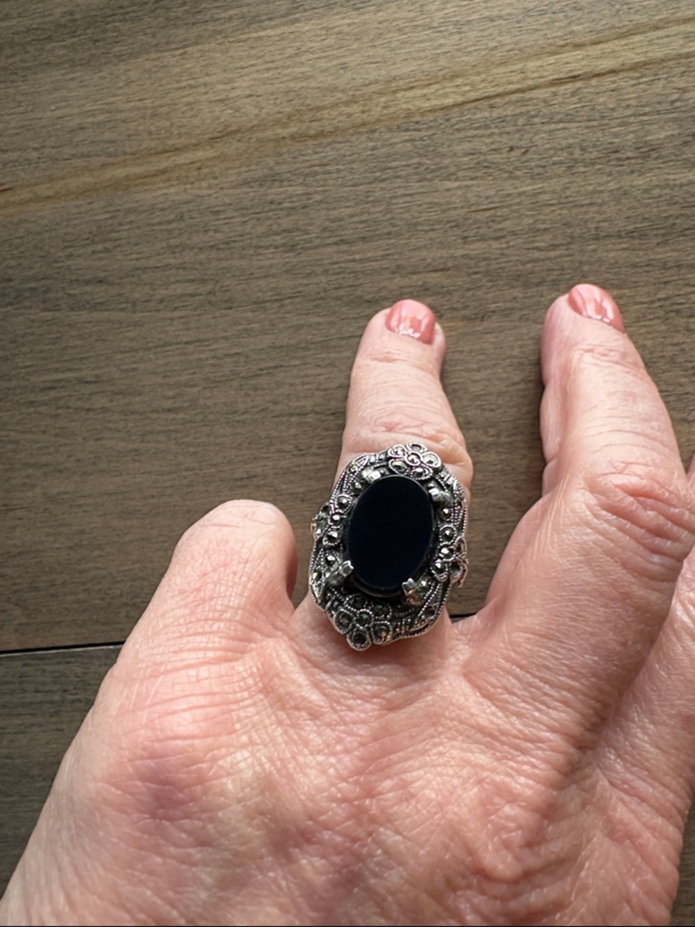 Vintage estate sterling silver opera ring - Picture 11 of 11